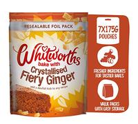 Whitworths Crystallised Fiery Ginger | 7 X 175g | Fine Ginger Crystals | Perfect for Vegan Baking & Cooking | GMO-Free Baking Supplies