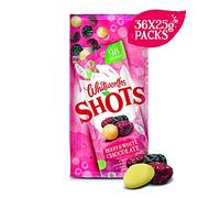 Whitworths Shots Berry & White Chocolate | 36 X 25g | Yummy Fruit Snacks | Vegetarian Trail Mix, GMO-Free, Low Calorie Snack (Just 98 Calories) | Healthy Snack with Fibre