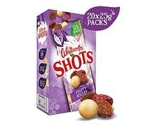 Whitworths Shots Fruity Biscuit | 20 X 25g | Yummy Fruit Snacks | Vegetarian Trail Mix, GMO-Free, Low Calorie Snack (Under 100 Calories)
