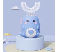 WhizBrush - U-Shaped 360º Ultrasonic Toothbrush, Kids Toothbrush Electric W/LED & 3 Vibration Modes, Soft Silicone, 2H Charge Powers up to 15 Days, Cleans All Teeth at Once in Just 60S (Blue2-6)