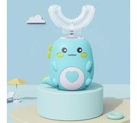 WhizBrush - U-Shaped 360º Ultrasonic Toothbrush, Kids Toothbrush Electric W/LED & 3 Vibration Modes, Soft Silicone, 2H Charge Powers up to 15 Days, Cleans All Teeth at Once in Just 60S (Green6-12)