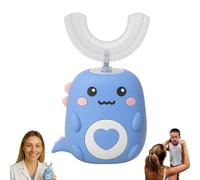 WhizBrush - U-Shaped 360º Ultrasonic Toothbrush, WhizBrush Toddler Dino Brush No Need to Argue, No Need to Brush Your Teeth Hard - Just 60 Seconds, It Cleans All Teeth at Once (Blue6-12)