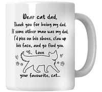 Whizguide Dear Cat Dad, Funny Gift for Dad, Gift from Cat to Dad, Dad Gift from Cat, Cat Lover Dad, Cat Dad Birthday Gift