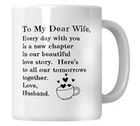 Whizguide My Dear Wife Every Day With You is a New Chapter 11oz Mug - Romantic Present for Wife Birthday for Her
