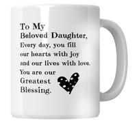 Whizguide to My Beloved Daughter 11oz Mug - Cherished Birthday Gift for Daughter,Gift for Daughter, Heartfelt Gift for Daughter from Dad, Loving Gift for Daughter from Mum