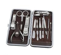 WhizzTech - 12-Pieces Nail care Personal Manicure & Pedicure Set, Travel & Grooming Kit Tools