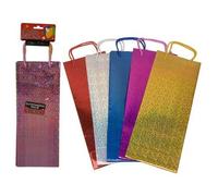 WhizzTech - Holographic Gift Wine Bottle Bag - Assorted Colours - Pack of 12