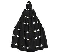 WHJDPP A goose full of question marks Printing Halloween Adult Hooded Cape Cloak for wear during Halloween, role-playing