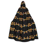 WHJDPP A group of colorful goldfish Printing Halloween Adult Hooded Cape Cloak for wear during Halloween, role-playing