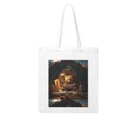 WHJDPP A little bear learning knowledge Picture Woman Canvas Tote Bag Strong and durable for traveling, shopping, Daily One Size
