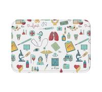 WHJDPP abstraction biology chemistry Prints Hem Mat 40x60 - Ultra Absorbent Bathroom Rug with Non-Slip Backing & Fade-Resistant Polyester