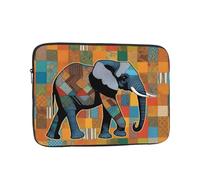 WHJDPP African Elephant Patchwork Prints Shockproof Portable Laptop Sleeve Bag 17 inch for Men and Women Business Travel, Office Daily Use