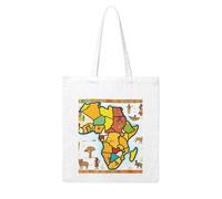 WHJDPP African Map Ethnic Pattern Picture Woman Canvas Tote Bag Strong and durable for traveling, shopping, Daily One Size