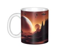 WHJDPP Alien Planet Picture mug ceramic Mugs for cappuccino, latte, cereal, yogurt, milk, hot or cold drinks Micro-wave oven