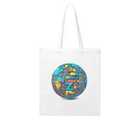 WHJDPP Alphabet Globe Picture Woman Canvas Tote Bag Strong and durable for traveling, shopping, Daily One Size