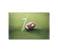 WHJDPP American Football Ball On Grass Sports Printing Placemats for Dining Table Set of 6 for Homes, and Banquets Easy to Clean at Room Temperature for Long-Lasting Use
