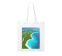 WHJDPP An island in the ocean Picture Woman Canvas Tote Bag Strong and durable for traveling, shopping, Daily One Size