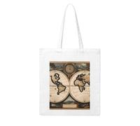 WHJDPP Ancient Map World Globe Picture Woman Canvas Tote Bag Strong and durable for traveling, shopping, Daily One Size