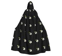 WHJDPP Apple Blossom Bee Prints Halloween Adult Hooded Cloak for Costume Parties and Theme Events