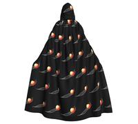 WHJDPP Apples falling from the net bag Prints Halloween Adult Hooded Cloak for Costume Parties and Theme Events