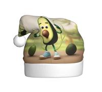 WHJDPP Avocado Rope Skipping Printed Christmas Hat for Adult Festive Celebrations as a Gift for Men and Women