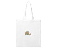 WHJDPP Baby bear in the little house Picture Woman Canvas Tote Bag Strong and durable for traveling, shopping, Daily One Size