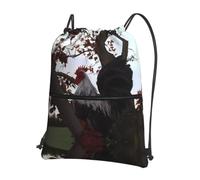 WHJDPP BackYard Chickens Prints Drawstring Zipper Backpack - Lightweight Water-Resistant Sport Gym Bag with Front Pocket & Internal Organizer - Ideal for Travel, Yoga, and Hiking