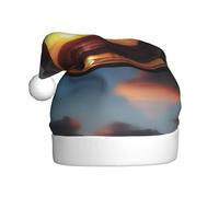 WHJDPP Bali Sunset Picture Christmas hat for Adult Suitable for Halloween, Christmas and New Year wear