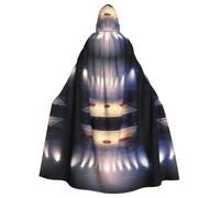 WHJDPP Basketball Arena Picture Halloween Adult Hooded Cape Cloak - Super Large Hooded Cloak No Zipper