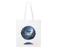 WHJDPP Bats flying in the moonlight Picture Woman Canvas Tote Bag Strong and durable for traveling, shopping, Daily One Size