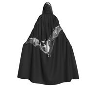WHJDPP Bats in the Sky Prints Halloween Adult Hooded Cloak for Costume Parties and Theme Events