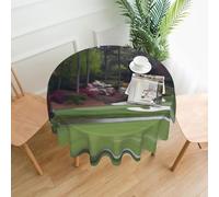 WHJDPP Beautiful Golf Course Prints 60 Inch Round Table Throw - Waterproof Table Cover for Dining Table, Coffee Table, Party & Outdoor Use - Soft & Wrinkle Resistant Decor