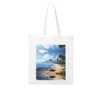 WHJDPP Beautiful hawaii beach Picture Woman Canvas Tote Bag Strong and durable for traveling, shopping, Daily One Size