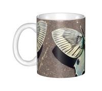 WHJDPP Beautiful Moth Picture mug ceramic Mugs for cappuccino, latte, cereal, yogurt, milk, hot or cold drinks Micro-wave oven