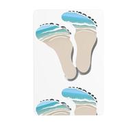 WHJDPP Big footprints on the beach Picture Tin decorative painting 8x12in Made of tinplate, wear-resistant and durable