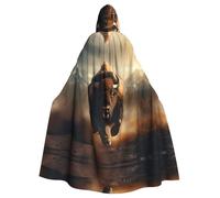 WHJDPP Bison run Prints Halloween Adult Hooded Cloak for Costume Parties and Theme Events