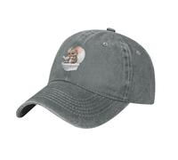 WHJDPP Black Little Mouse Reading on The Toilet Picture Washed Cowboy Baseball Cap for Adults - Stylish and Breathable Hat