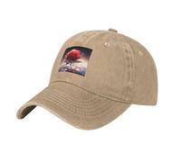 WHJDPP Black Lonely Rose on The Planet Picture Washed Cowboy Baseball Cap for Adults - Stylish and Breathable Hat, Natural, One size