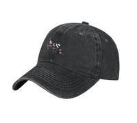 WHJDPP Black Magpies on Plum Blossoms Picture Washed Cowboy Baseball Cap for Adults - Stylish and Breathable Hat