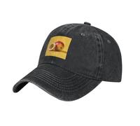 WHJDPP Black Passion Fruit Close-up Picture Washed Cowboy Baseball Cap for Adults - Stylish and Breathable Hat