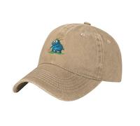 WHJDPP Black The Little Monster Pulling Carrots Picture Washed Cowboy Baseball Cap for Adults - Stylish and Breathable Hat