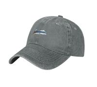 WHJDPP Black Train Passing Through The Clouds Picture Washed Cowboy Baseball Cap for Adults - Stylish and Breathable Hat
