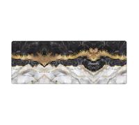 WHJDPP Black White Gold Foil Marble Prints Extended Mouse Pad 12x31.5in