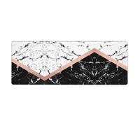WHJDPP Black White Marble Extended Mouse Pad 12x31.5in