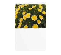 WHJDPP Blooming Yellow Flower Picture Tin decorative painting 8x12in Made of tinplate, wear-resistant and durable