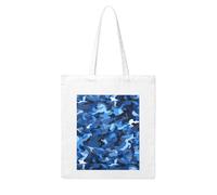 WHJDPP Blue Camouflage Pattern Printing Woman Canvas Tote Bag Strong and durable for traveling, shopping, Daily One Size