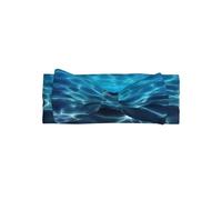WHJDPP Blue Deep Ocean Prints Baby Bow Headband - Soft & Stretchy Newborn Accessory for Photo Shoots & Baby Showers