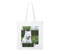 WHJDPP Blue Eyed White Husky Picture Woman Canvas Tote Bag Strong and durable for traveling, shopping, Daily One Size