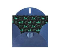 WHJDPP Blue Greeting Card Aliens Printing 4x6in for Christmas, children's birthdays, Valentine's Day, wedding anniversaries, and party invitations