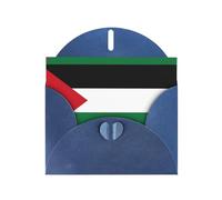 WHJDPP Blue Greeting Card Flag of the State of Palestine Printing 4x6in for Christmas, children's birthdays, Valentine's Day, wedding anniversaries, and party invitations